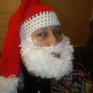 Crochet santa hat and beard